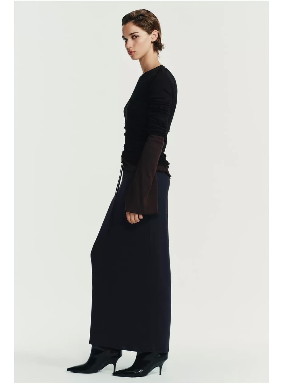 (새상품) ZARA 포인티드 토 키튼 힐 롱 부츠 상품이미지4