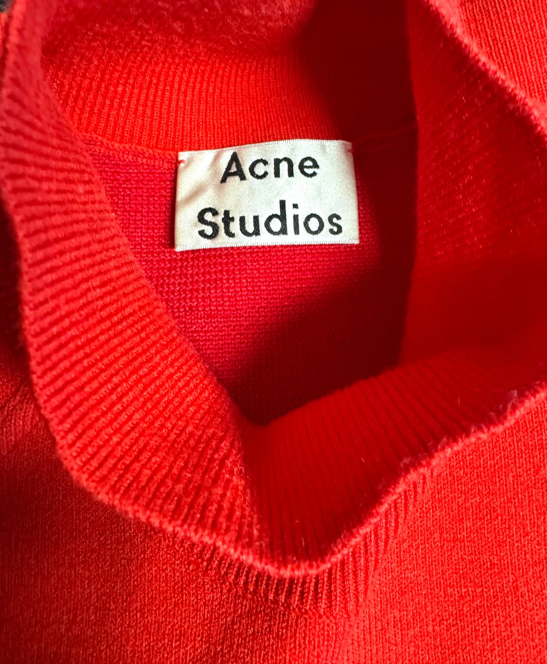 ACNE STUDIOS 아크네 레드 터틀넥 울 니트 풀오버 스웨터 XXS 상품이미지5
