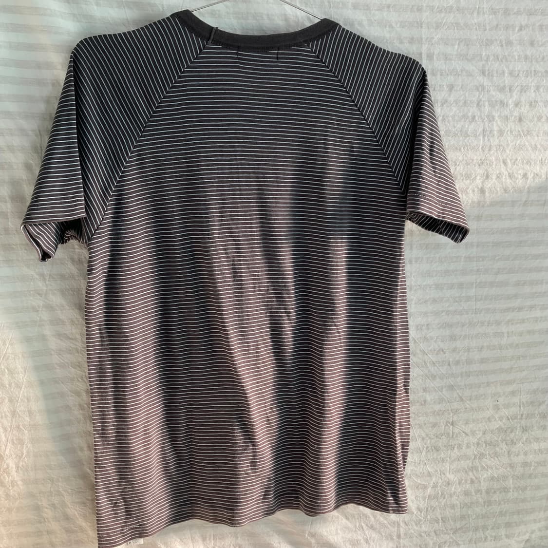 빈티지 모던 브라운 스트라이프 반팔 o-1009 y2k 스트릿 갸루 펑키 상품이미지2