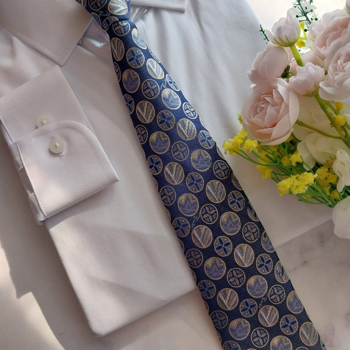 에밀리오 푸치 실크 자카드 넥타이 8.6cm S~A+등급 K1359
 상품이미지7