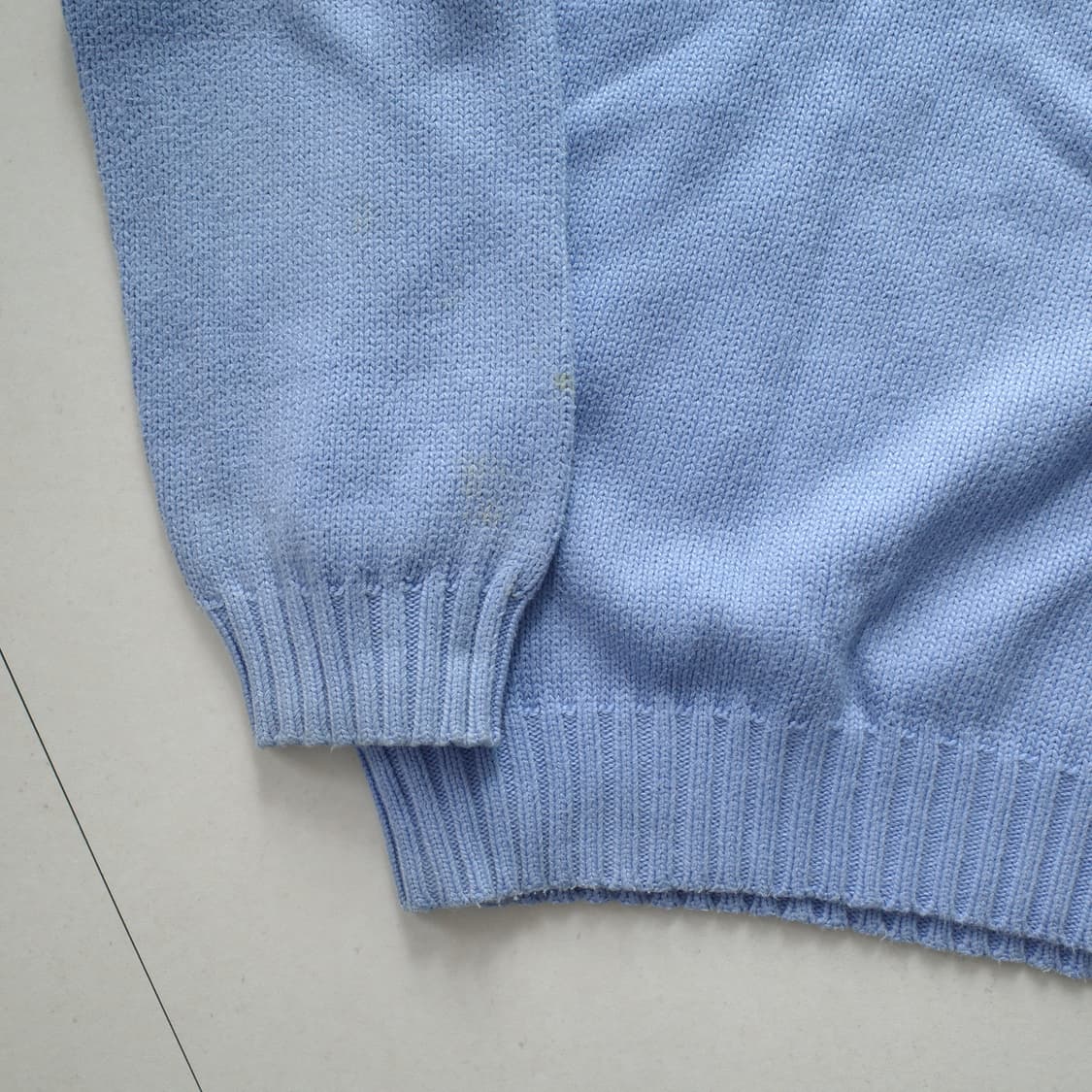 90s 폴로 랄프로렌 정품 코튼 니트 스카이블루 M 상품이미지9