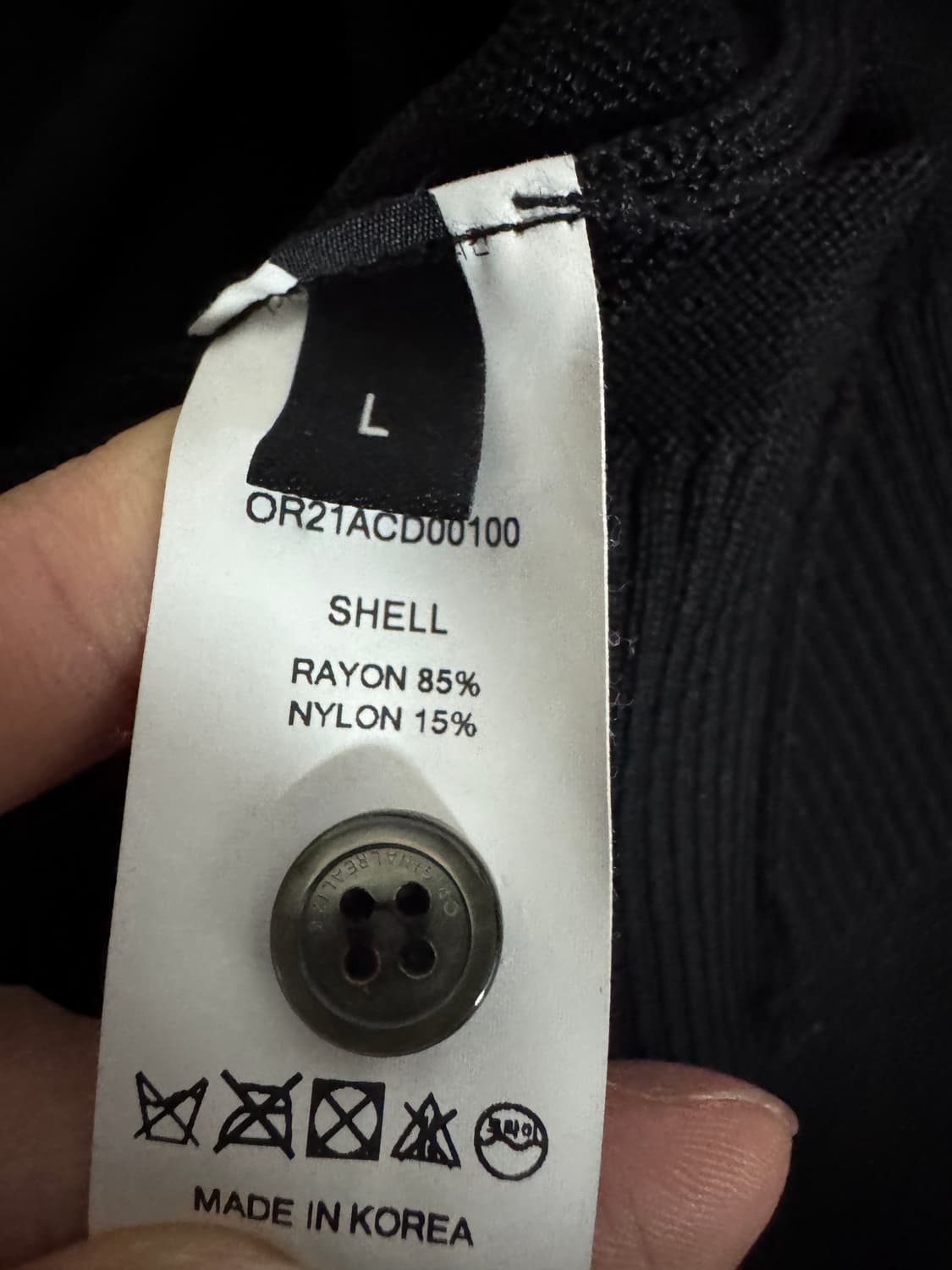 여성 오르 ORR 21시즌 미니멀 블랙 가디건 상품이미지4