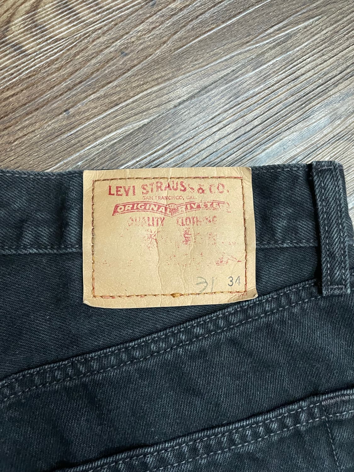 00s 리바이스 505 흑청 데님 팬츠 상품이미지8