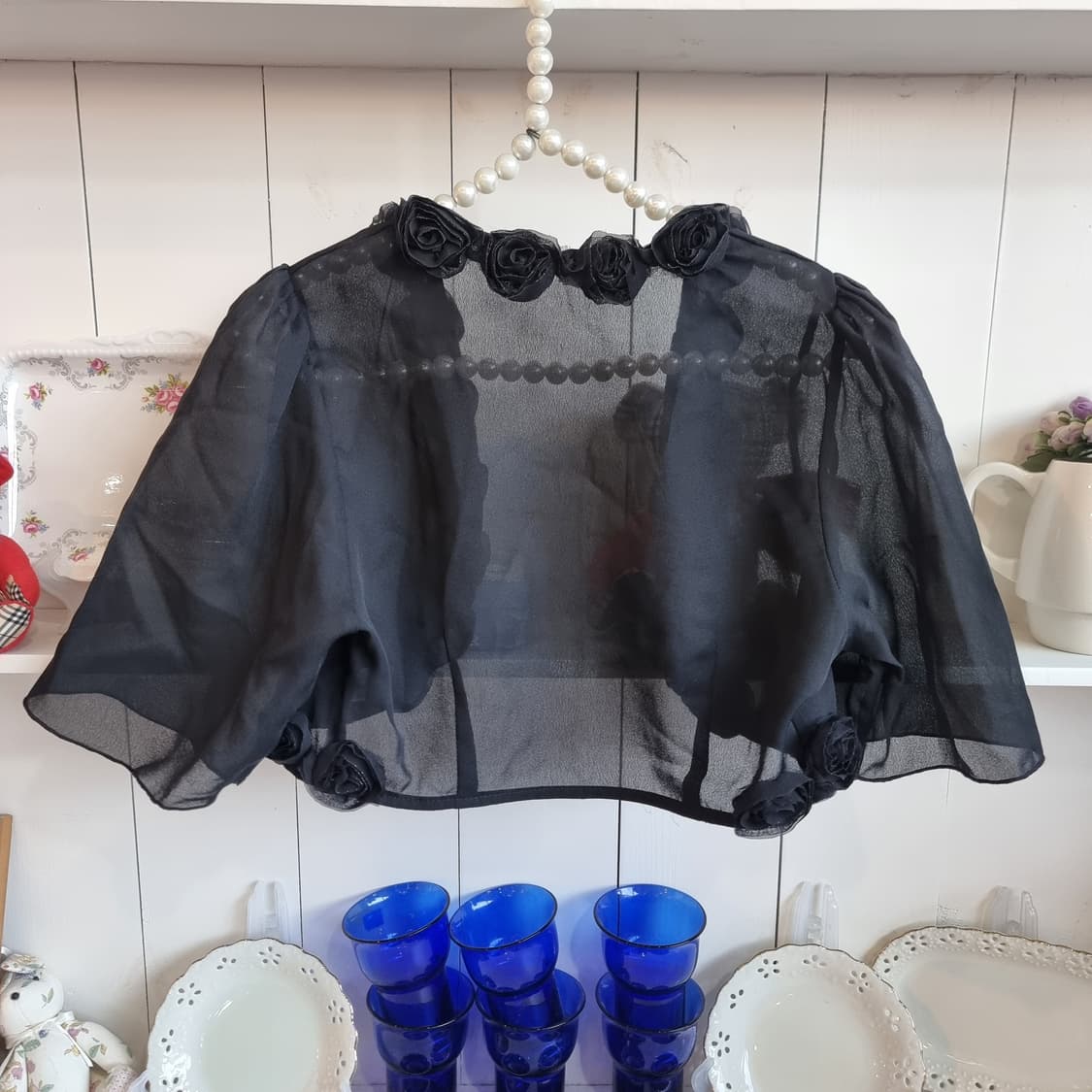 블랙 로즈 쉬폰 볼레로 상품이미지6