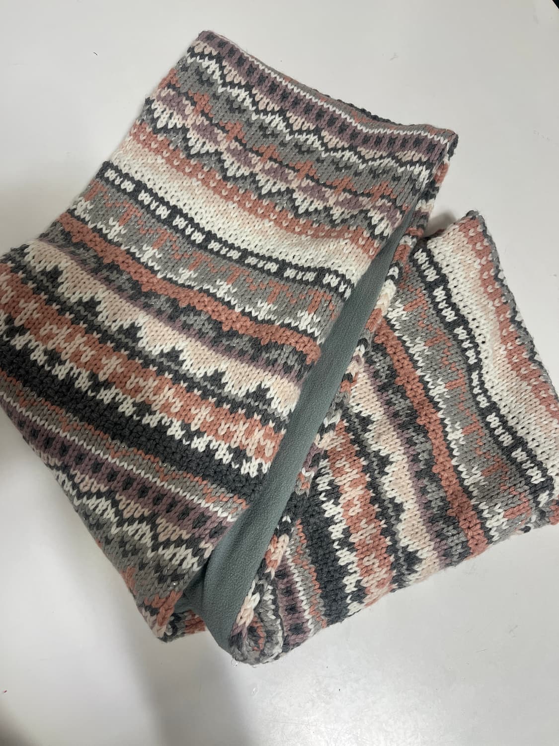 페어아일 니트 스누드 넥워머 목도리 모리걸 상품이미지1