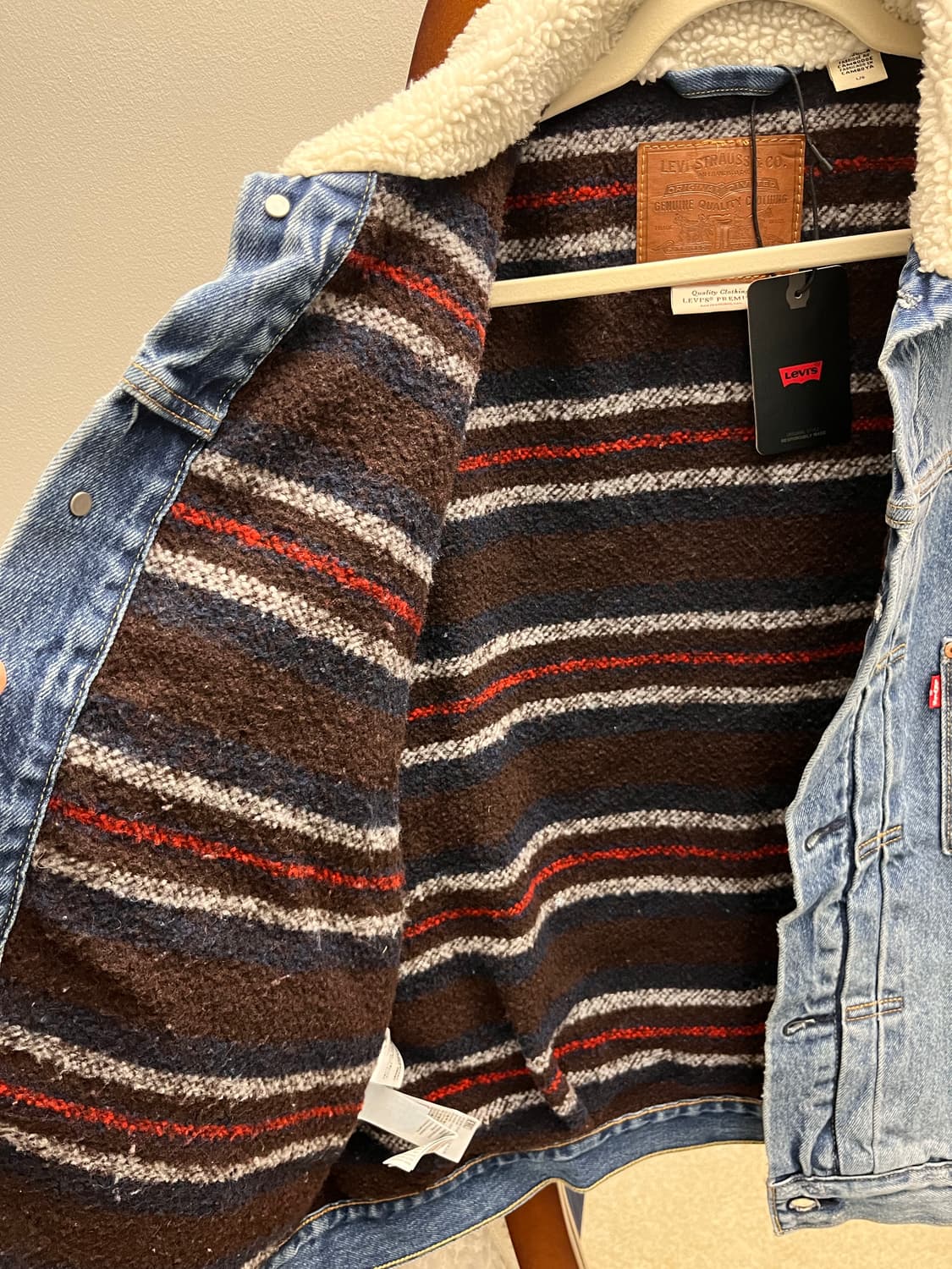 [미국새상품] 리바이스 타입1 쉐르파 트러커 데님 자켓 L(유니크 안감) 상품이미지5