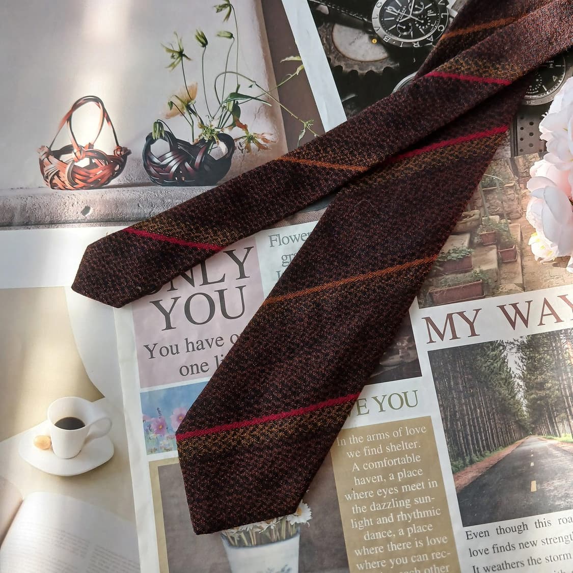 트루사르디 실크&울 스트라이프 넥타이 8.1cm A등급 A18874
 상품이미지3