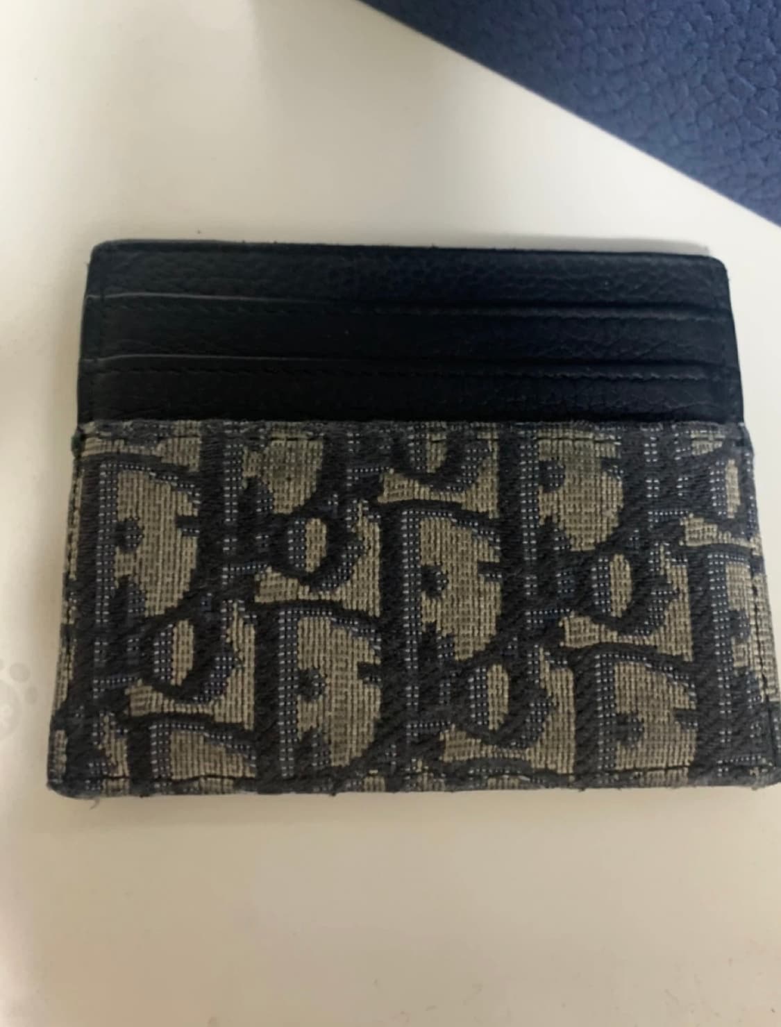 디올 오블리크 자카드 카드지갑 크림 정품 풀구성 상품이미지5