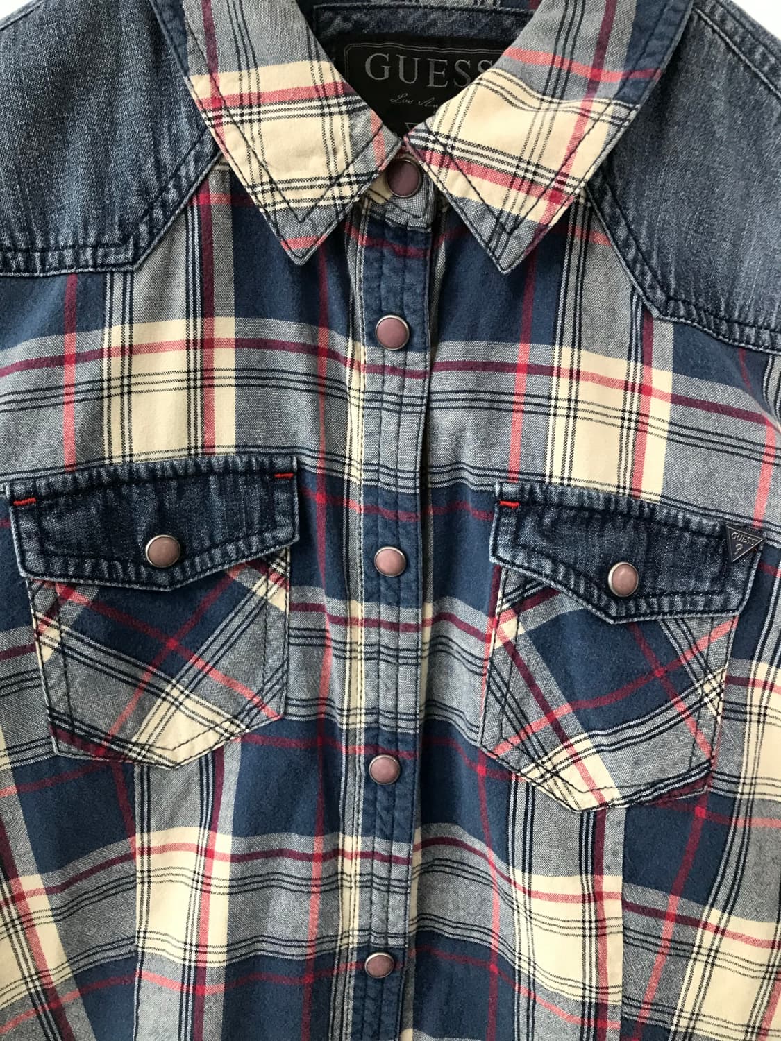 게스 포켓 체크 웨스턴 셔츠 상품이미지4