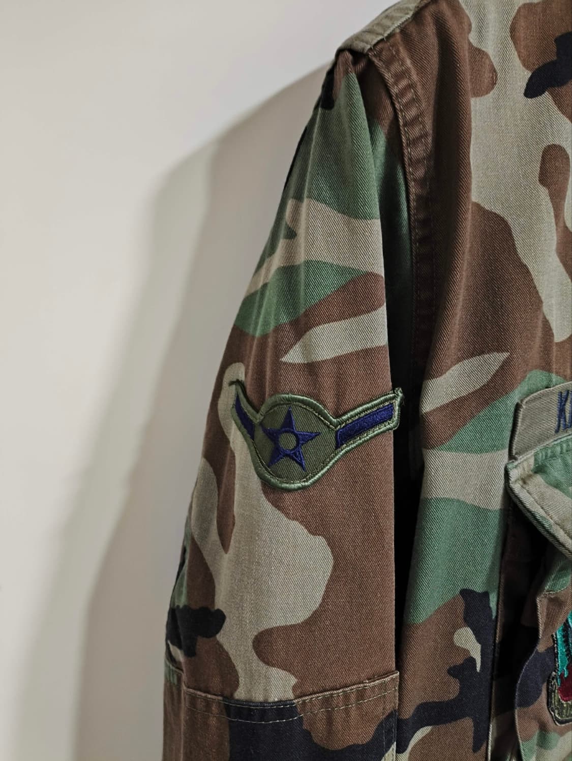 미디엄숏 미공군 USA 에어포스 미군복 우드랜드 상의 야상 상품이미지3