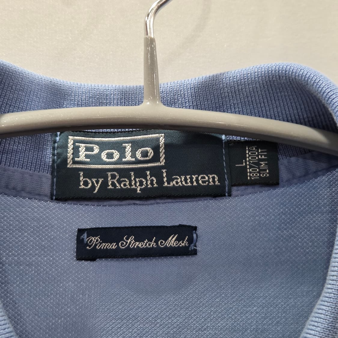 폴로랄프로렌 메쉬 카라 반팔티 스카이블루 L 상품이미지3