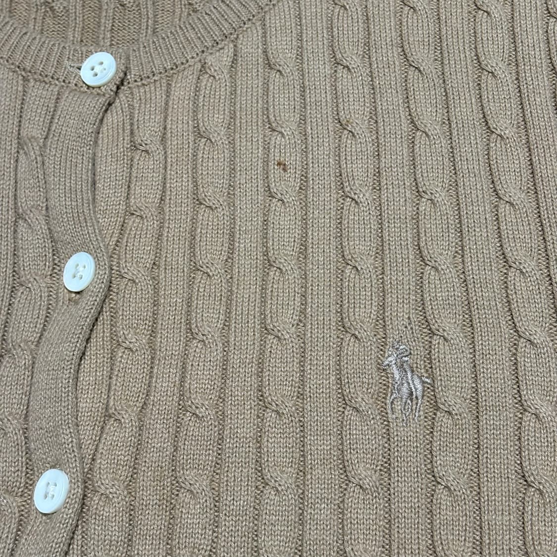 Polo Ralph Lauren 여성 베이지포니 베이지 케이블 가디건 상품이미지5