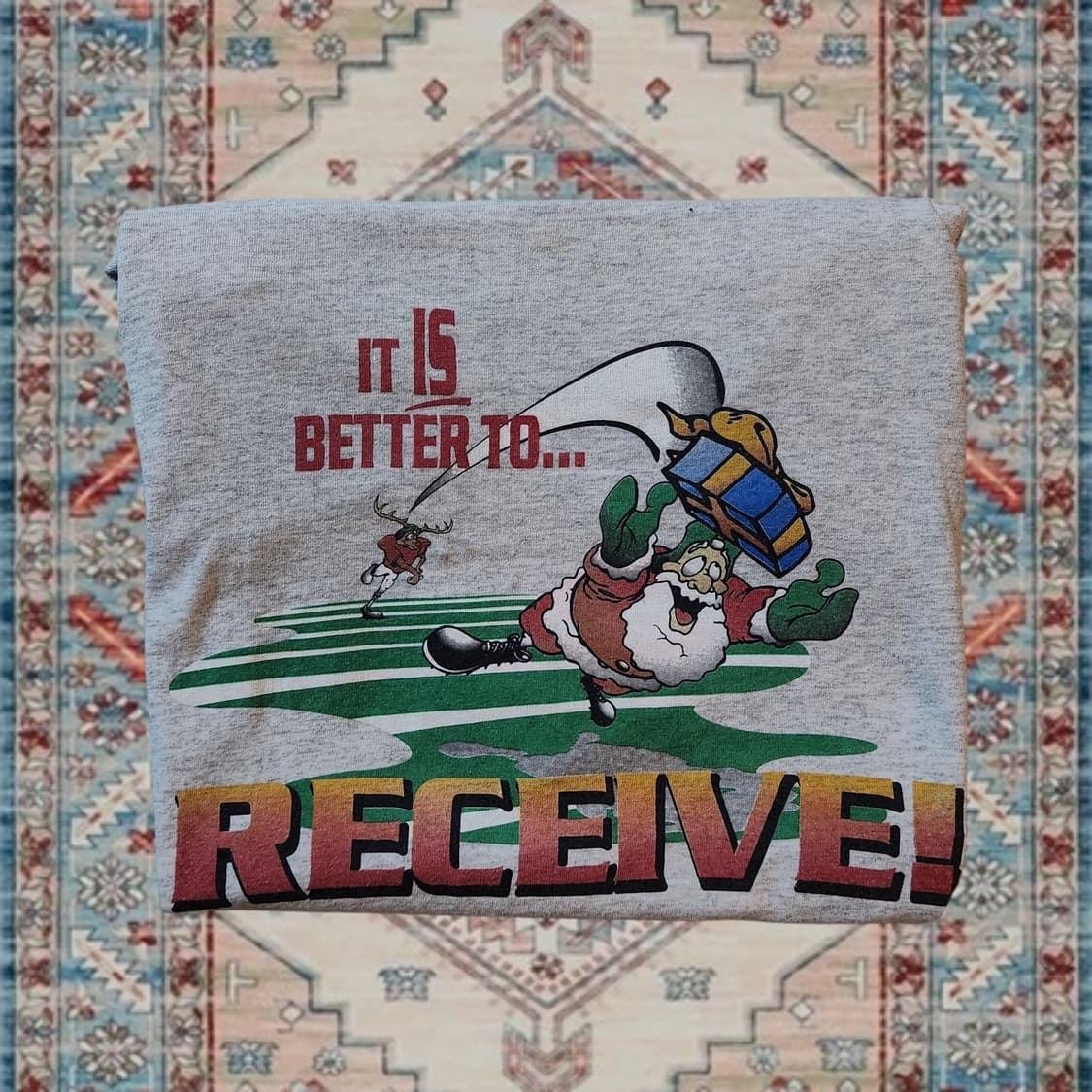 90s Made in USA 산타 빈티지 그래픽 티셔츠 상품이미지3