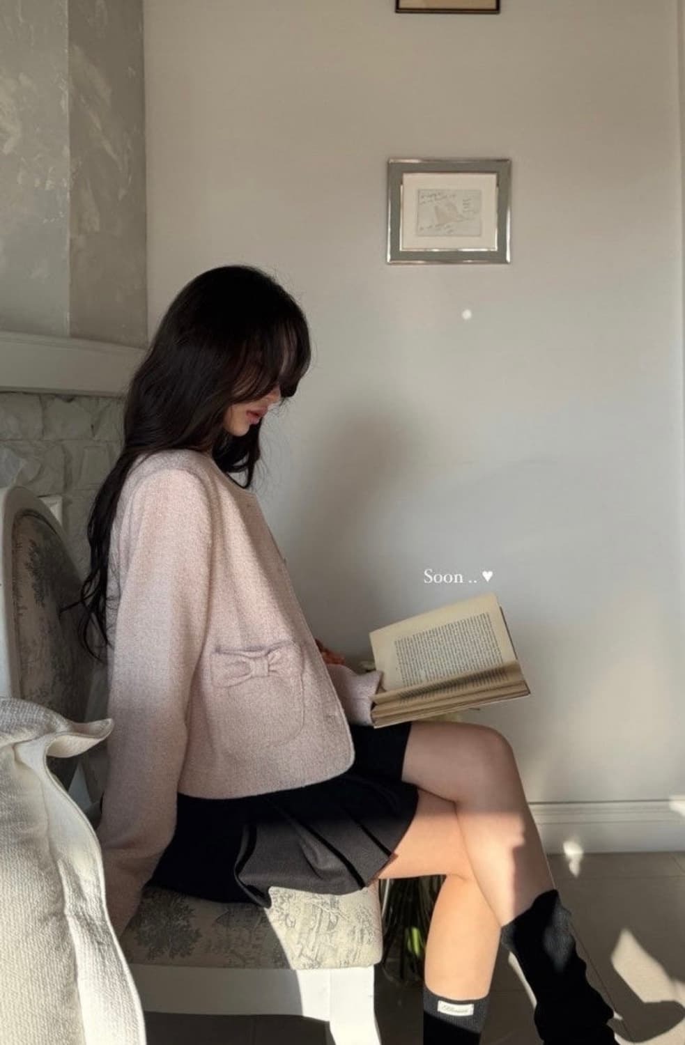 클리시어 리본 트위드 자켓 블랙 상품이미지5