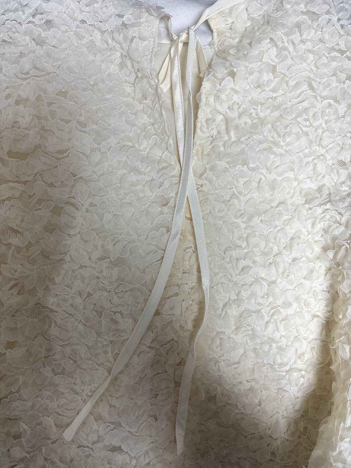 오엘 레이스 퍼프 블라우스 - 아이보리 상품이미지3