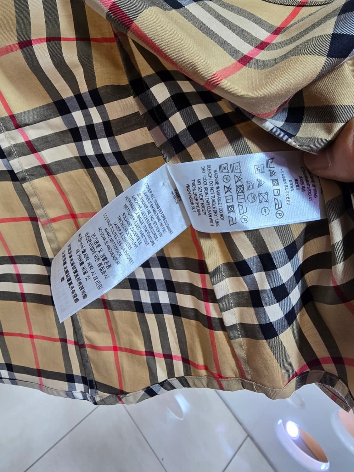 [정품] 버버리 긴팔 셔츠 UK4 사이즈 상품이미지5
