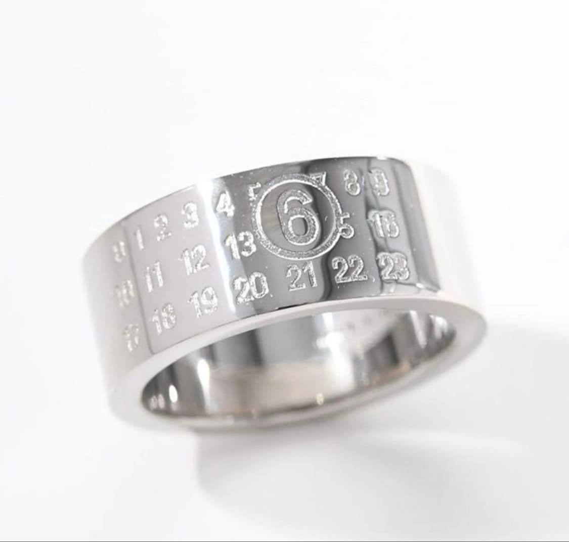  MM6 메종 마르지엘라 뉴메릭 미니멀 시그니처 링 상품이미지1