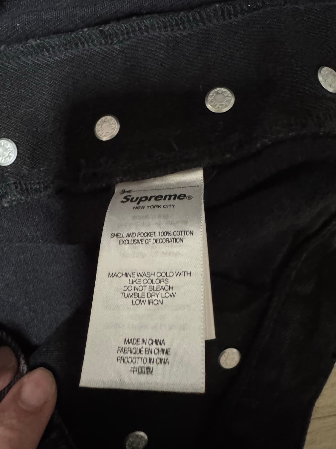 슈프림 레귤러 진 블랙 25FW (34) 상품이미지5