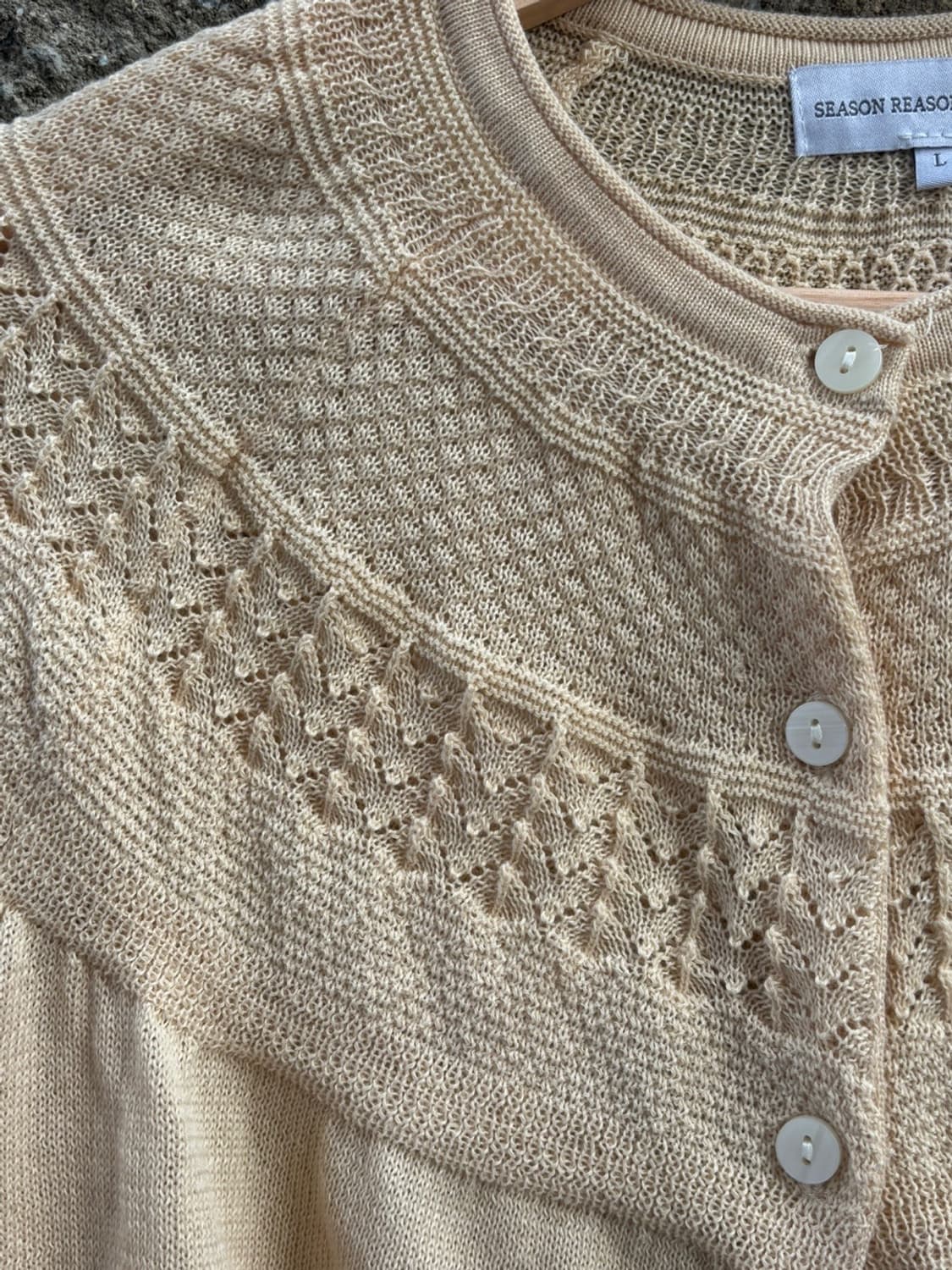 Yellow Jacquard Cardigan 상품이미지4