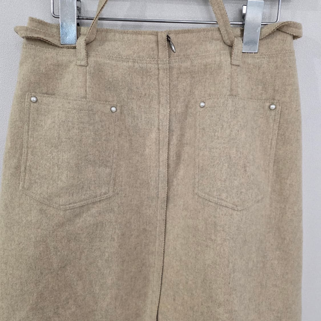 마인 울 혼방 벨트 스커트 베이지 64-94 상품이미지6