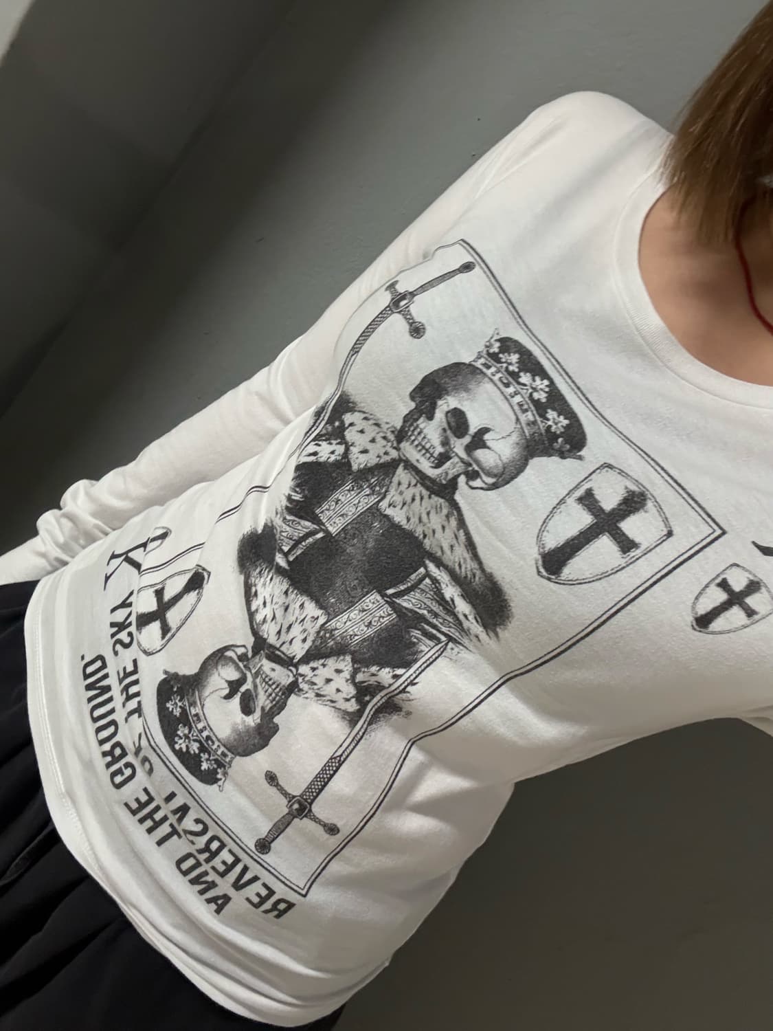 skull printing detail long sleeve 상품이미지1