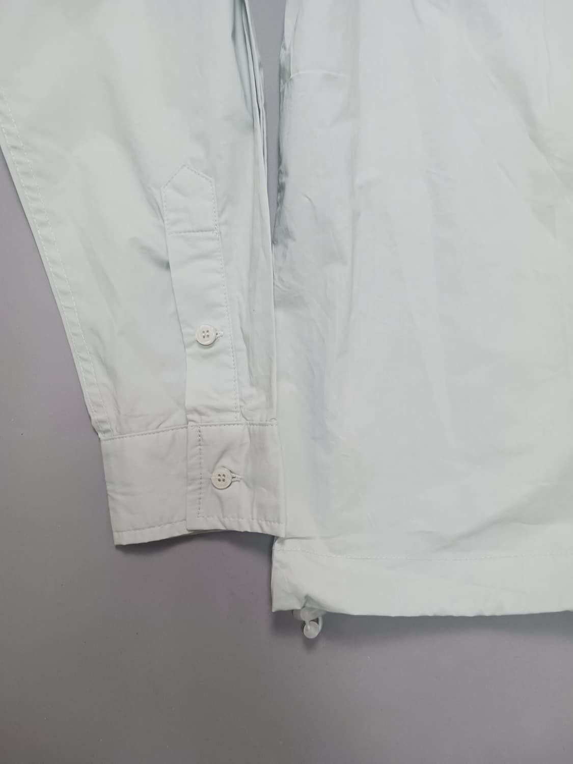 [M] 라퍼지스토어 연녹 오버핏 밑단 스트링 셔츠 상품이미지3