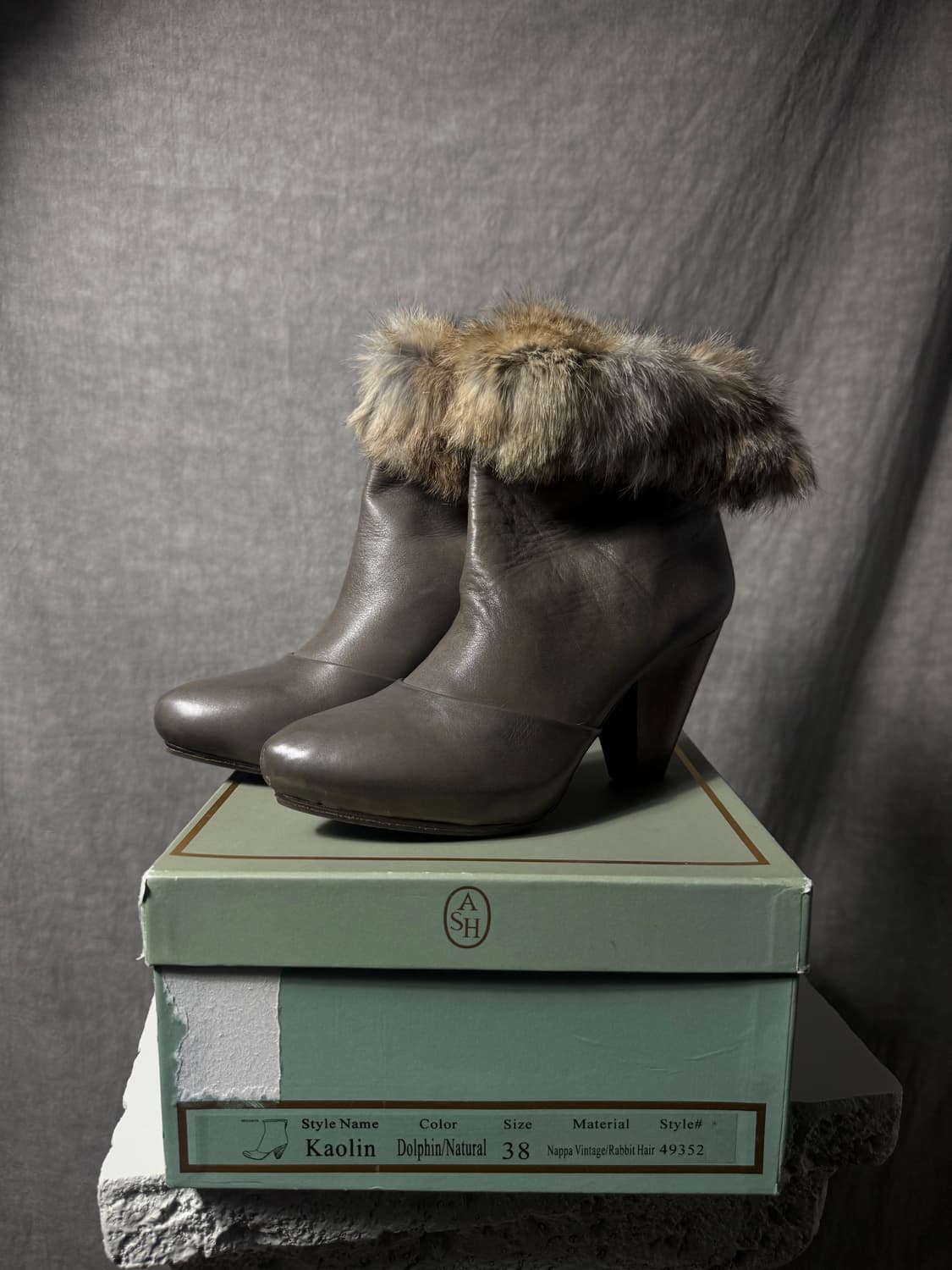 Ash Kaolin Fur Trim Ankle Boots  상품이미지2