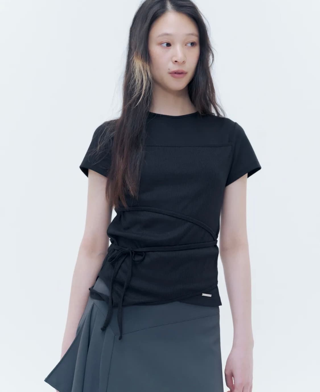 미세키서울 string layered knit top (사이즈1) 상품이미지1