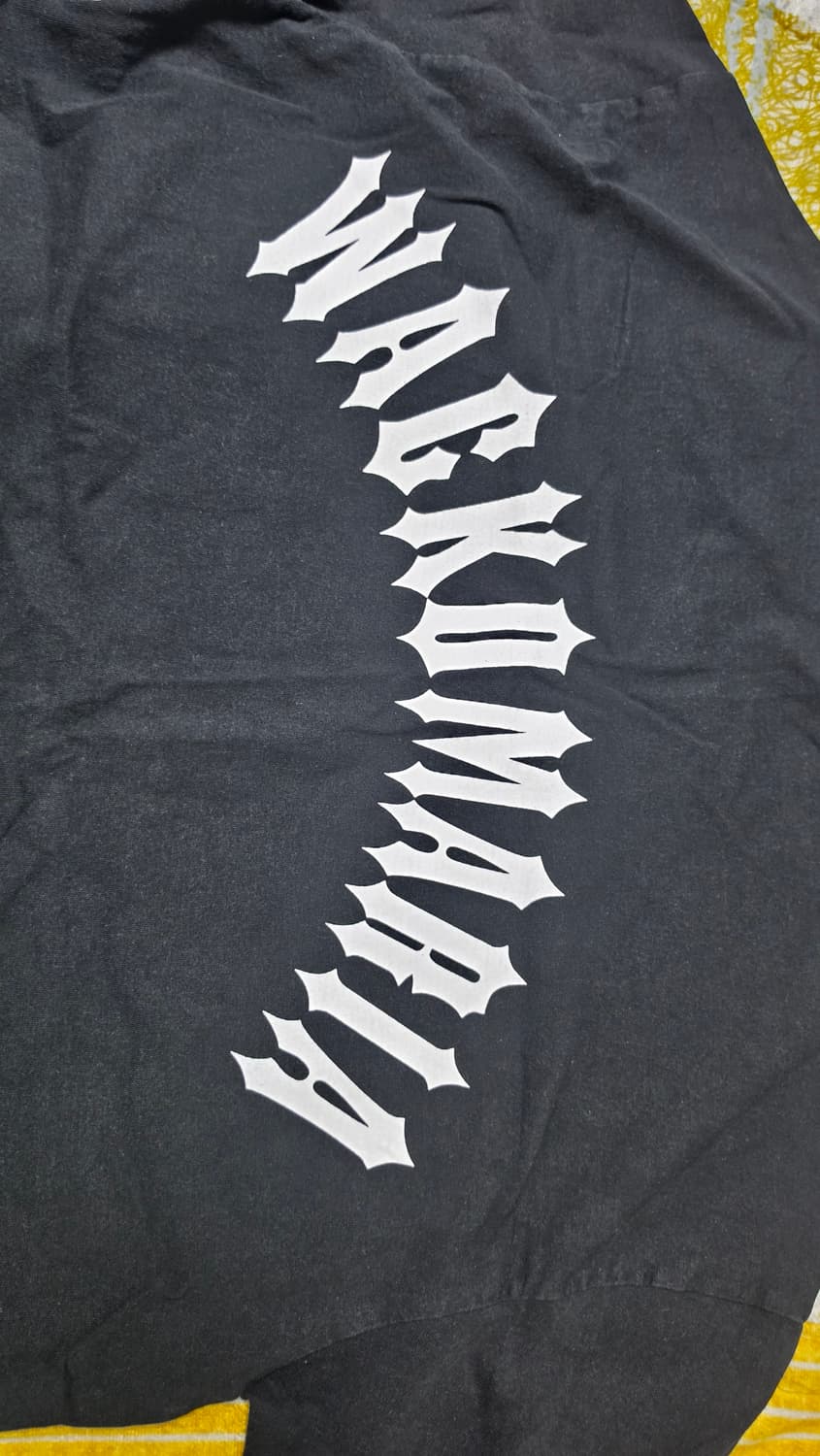 와코마리아 백로고 하프 티셔츠 블랙 XL 판매합니다 상품이미지3