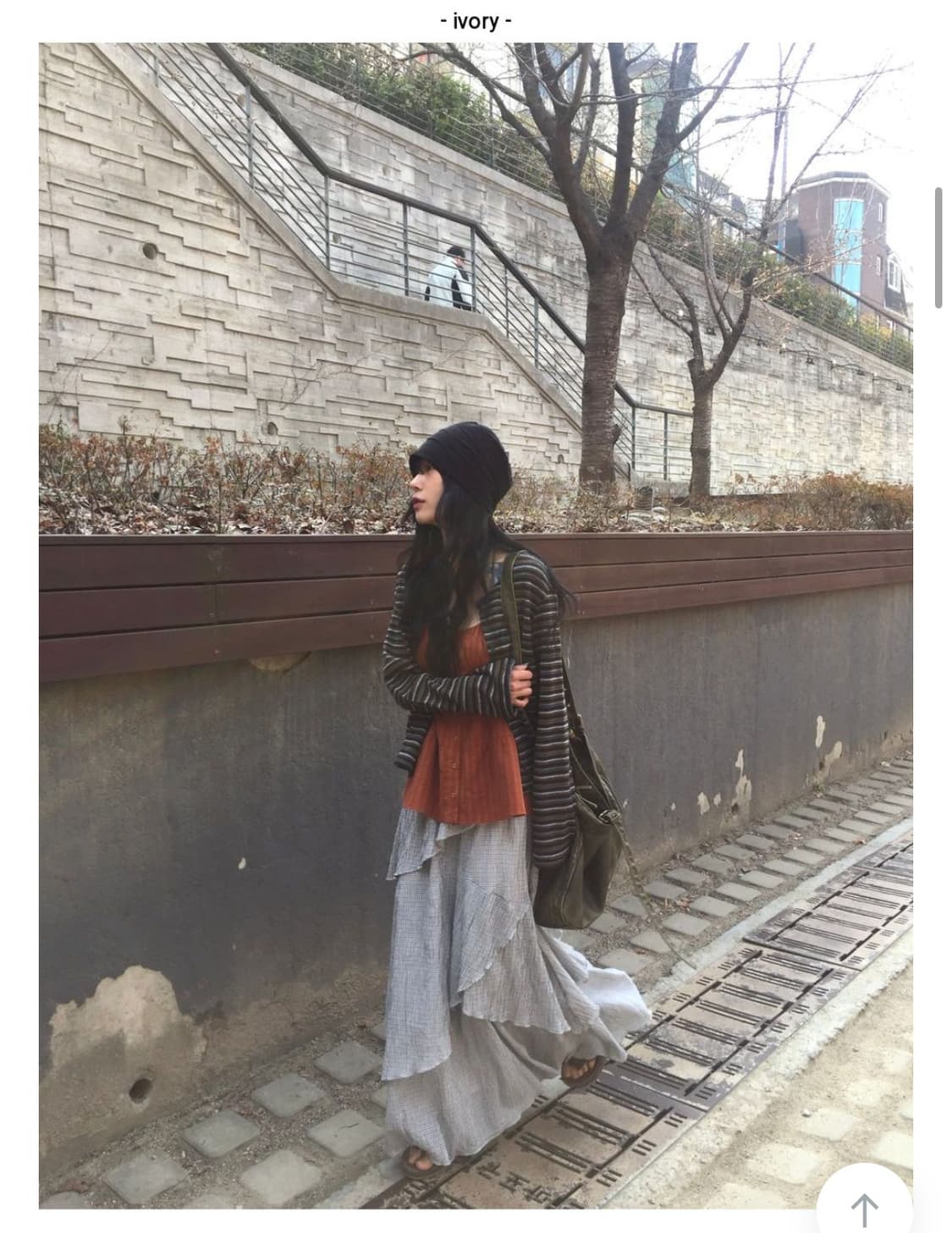 모래하우스 튤립 체크 스커트 상품이미지2