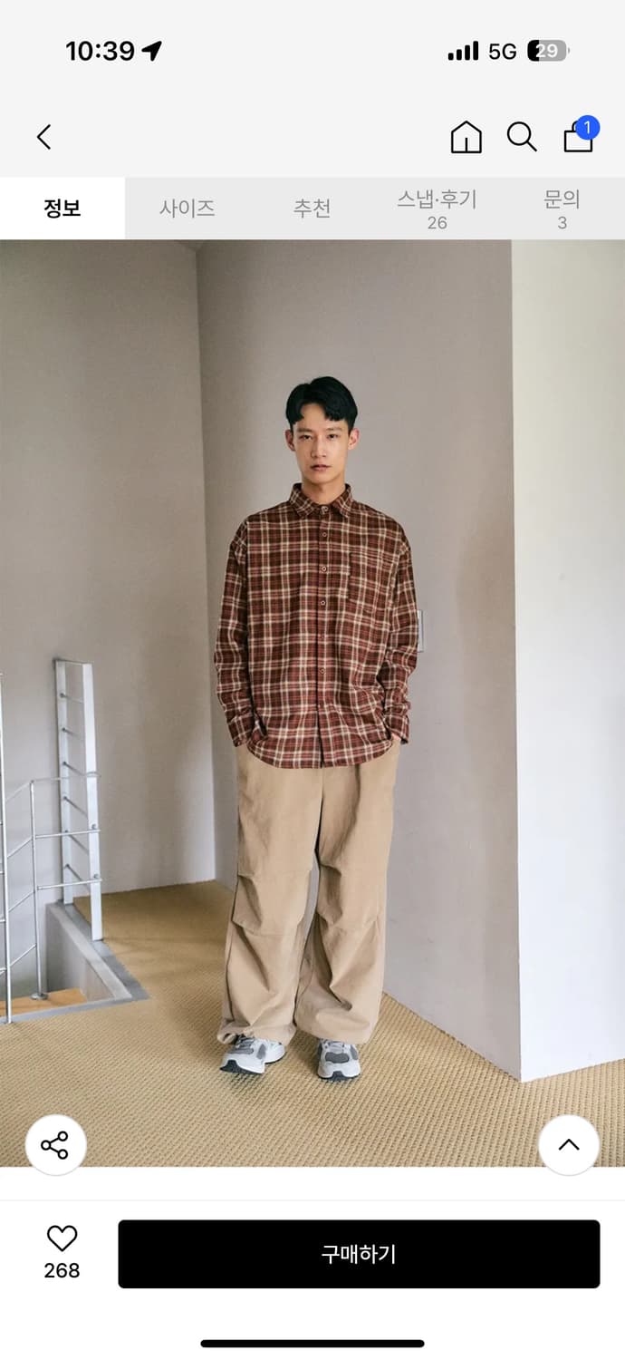 코프위 네오 비스코스 체크 셔츠 상품이미지6
