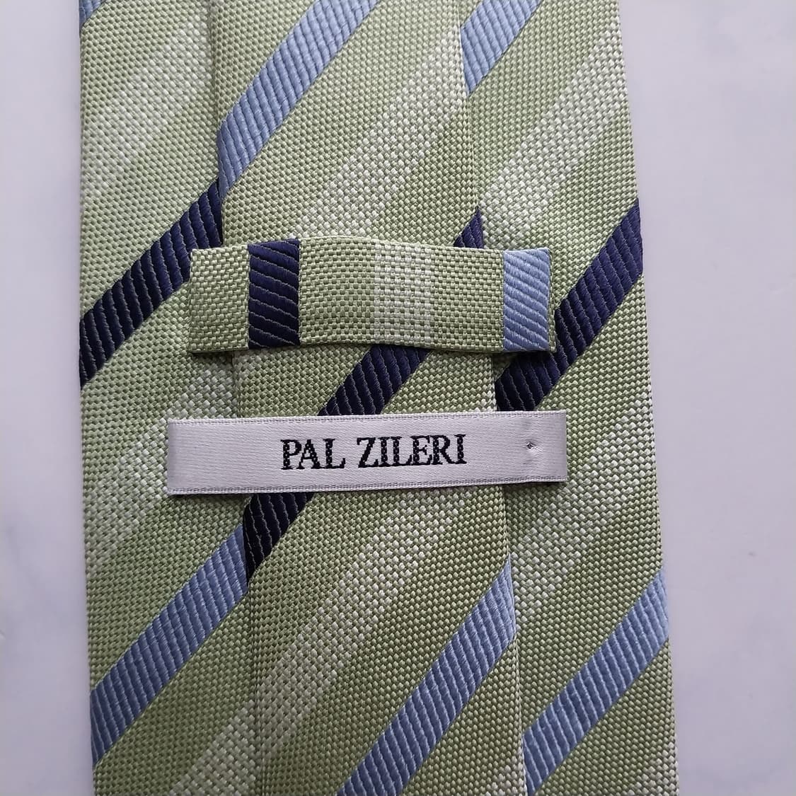 빨질레리 실크 연두 스트라이프 넥타이 8.9cm A+등급 K1462
 상품이미지10