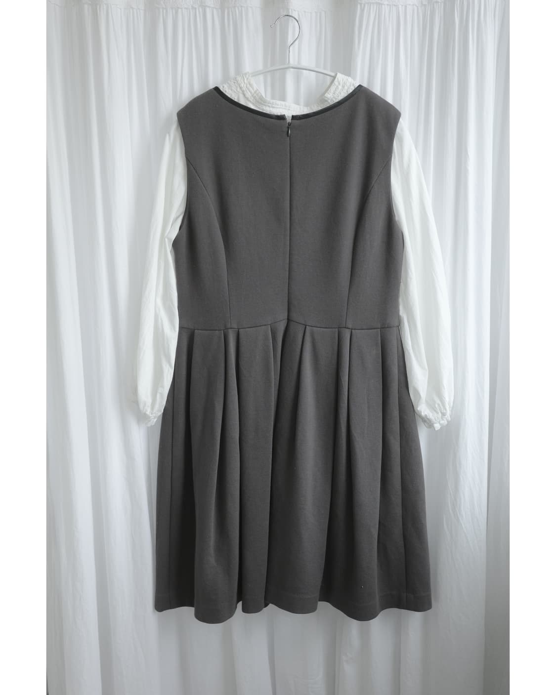 Grey a-line cotton dress 상품이미지2