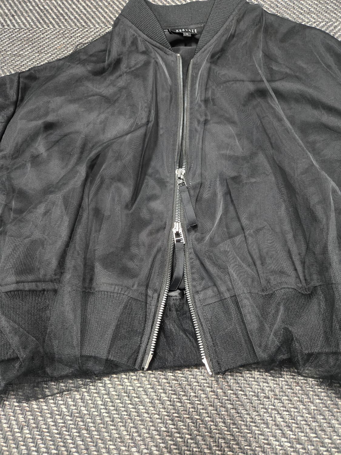 바니스뉴욕 25ss 시스루 봄버 자켓 블랙 상품이미지5