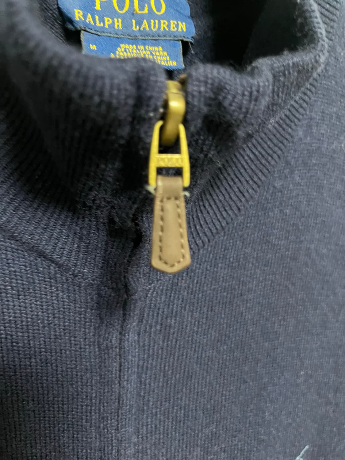 폴로 랄프로렌 네이비  울니트 집업 상품이미지4