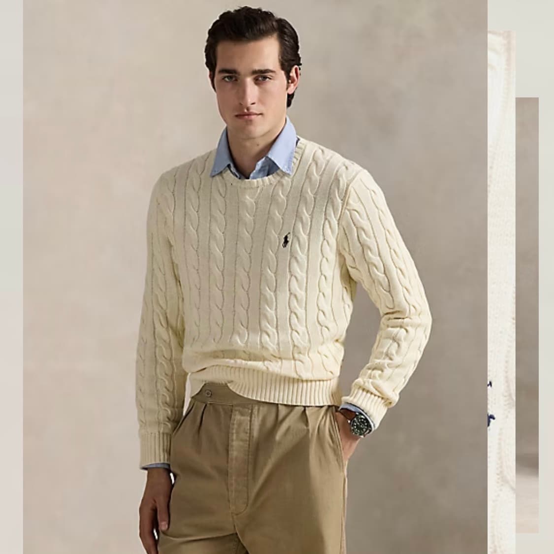 S(100) 폴로 랄프로렌 케이블 니트 코튼 스웨터 상품이미지9