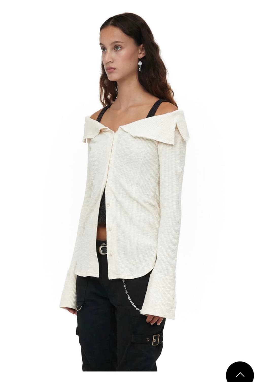 세릭 오프숄더 가디건 아이보리 상품이미지2