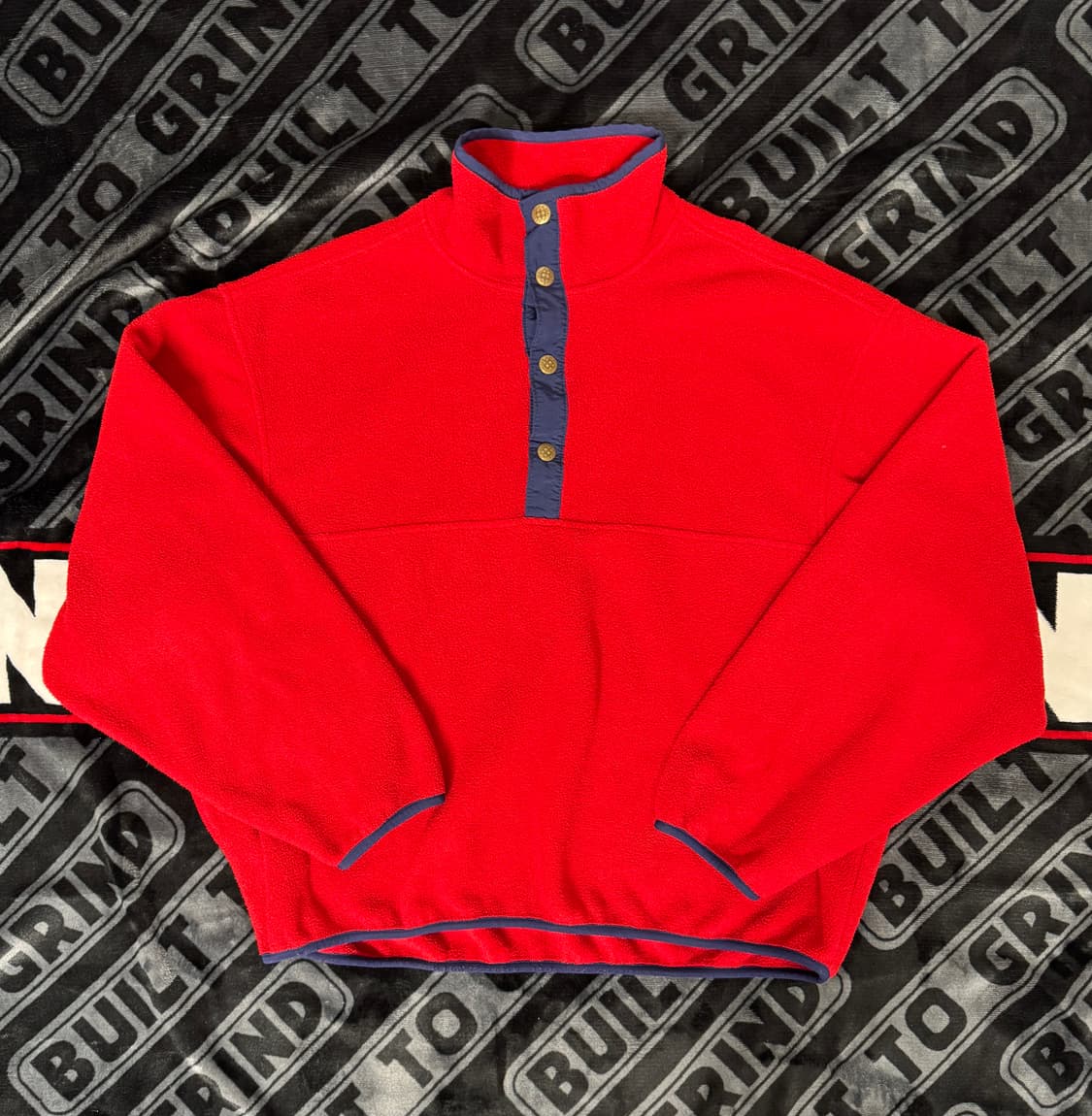 울리치 쿼터 스냅 티 플리스 풀오버 레드 네이비 상품이미지1