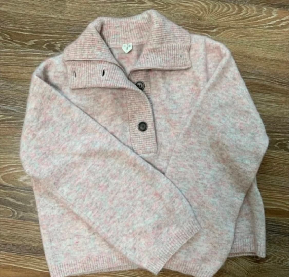 아케 알파카 블렌드 니트 핑크 상품이미지2