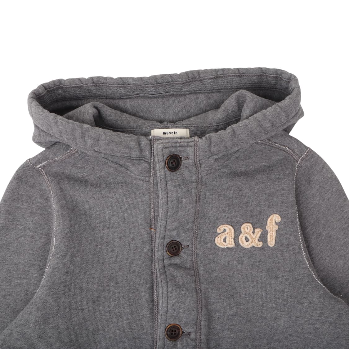 아베크롬비 그레이 버튼 후드집업 상품이미지2