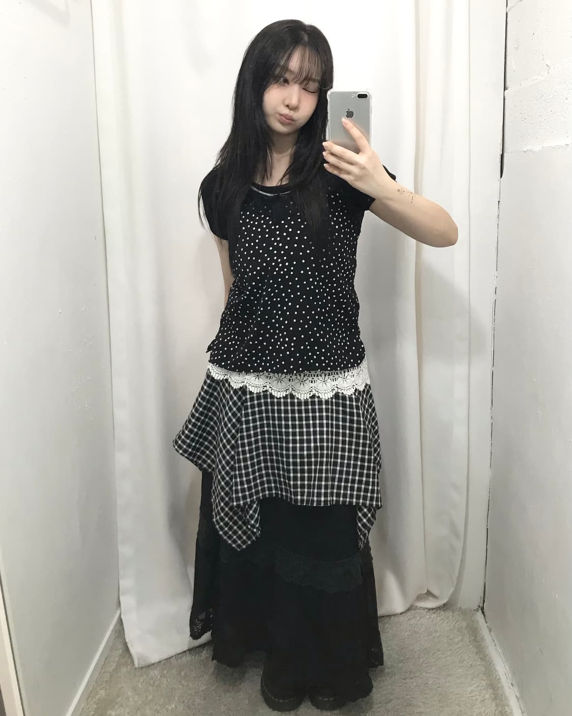 블랙 패턴 모리 코디 세트 🖤 상품이미지3
