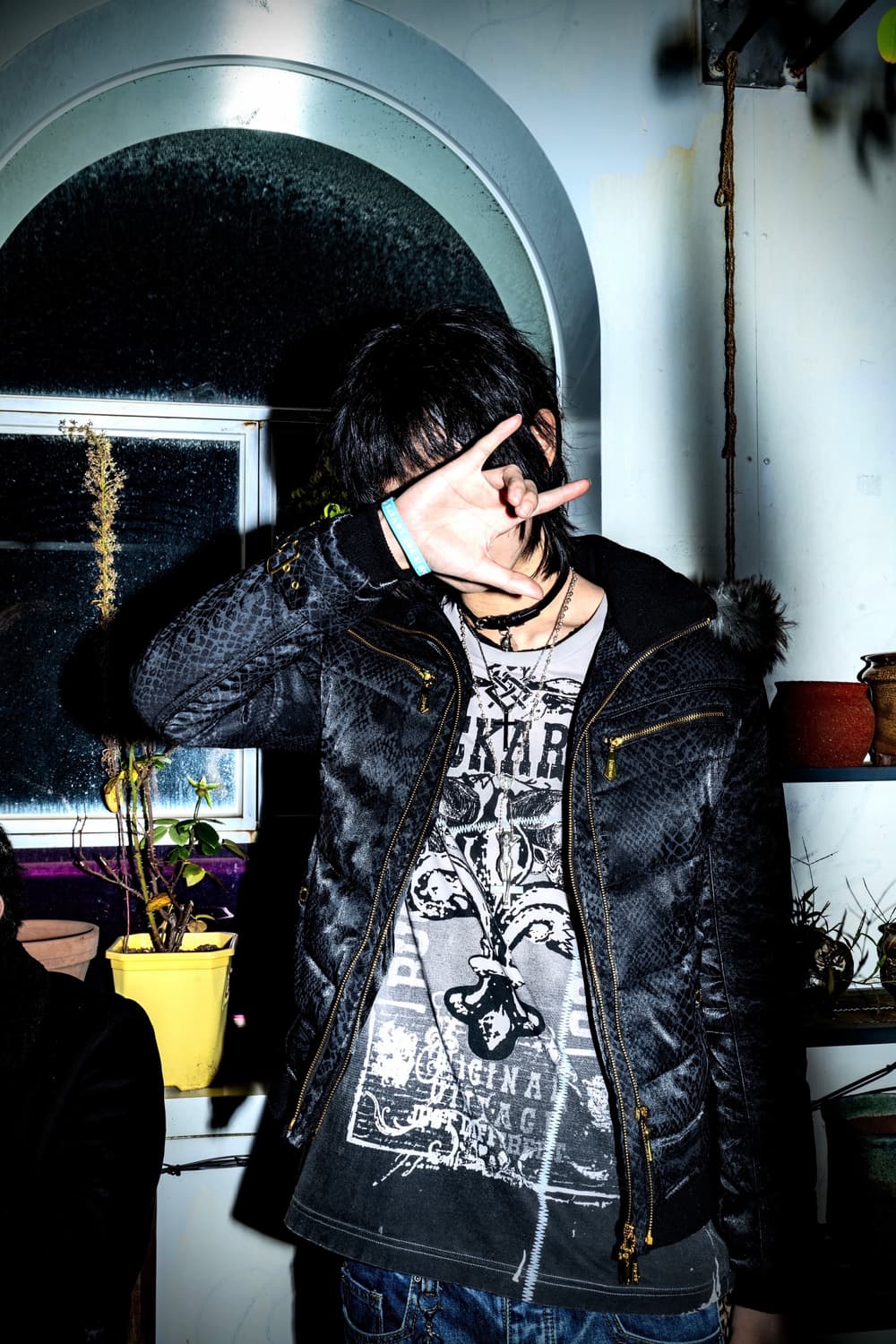 Bernings sho 00s 뱀피 레이어드 퍼 패딩 상품이미지3