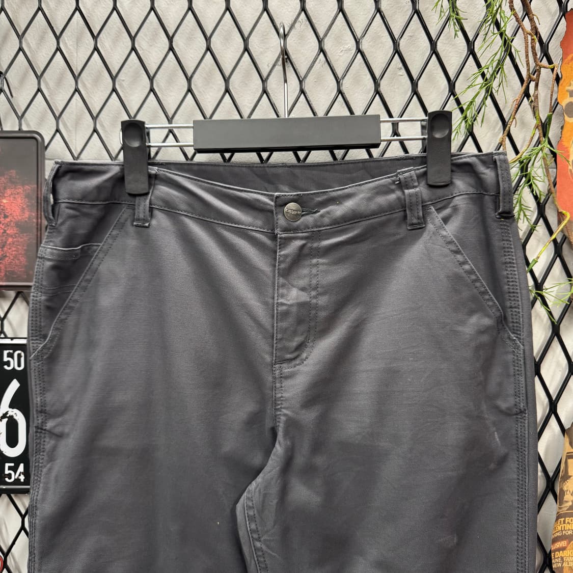 00s 칼하트 캔버스 워크 팬츠 사이드 포켓 포인트 그레이 상품이미지3