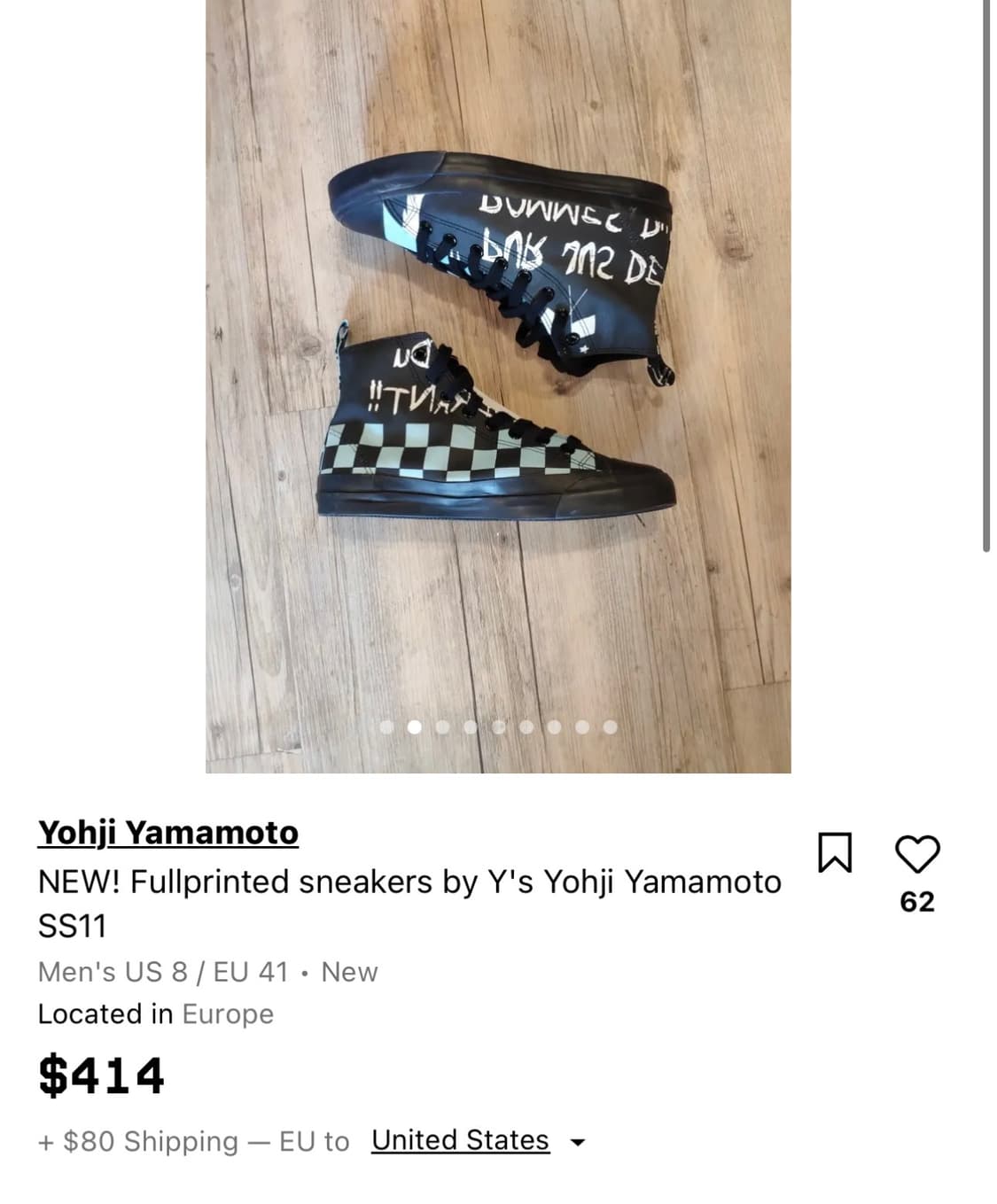 요지야마모토 Y3 하이탑 컨버스 상품이미지7