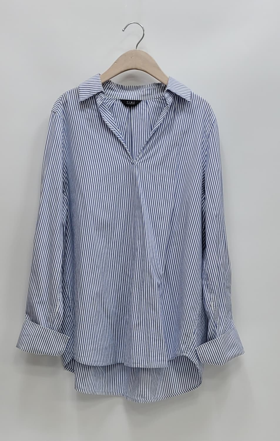 TIME 한섬 타임 루즈핏 스트라이프 셔츠 / 여 82-94-160
 상품이미지2