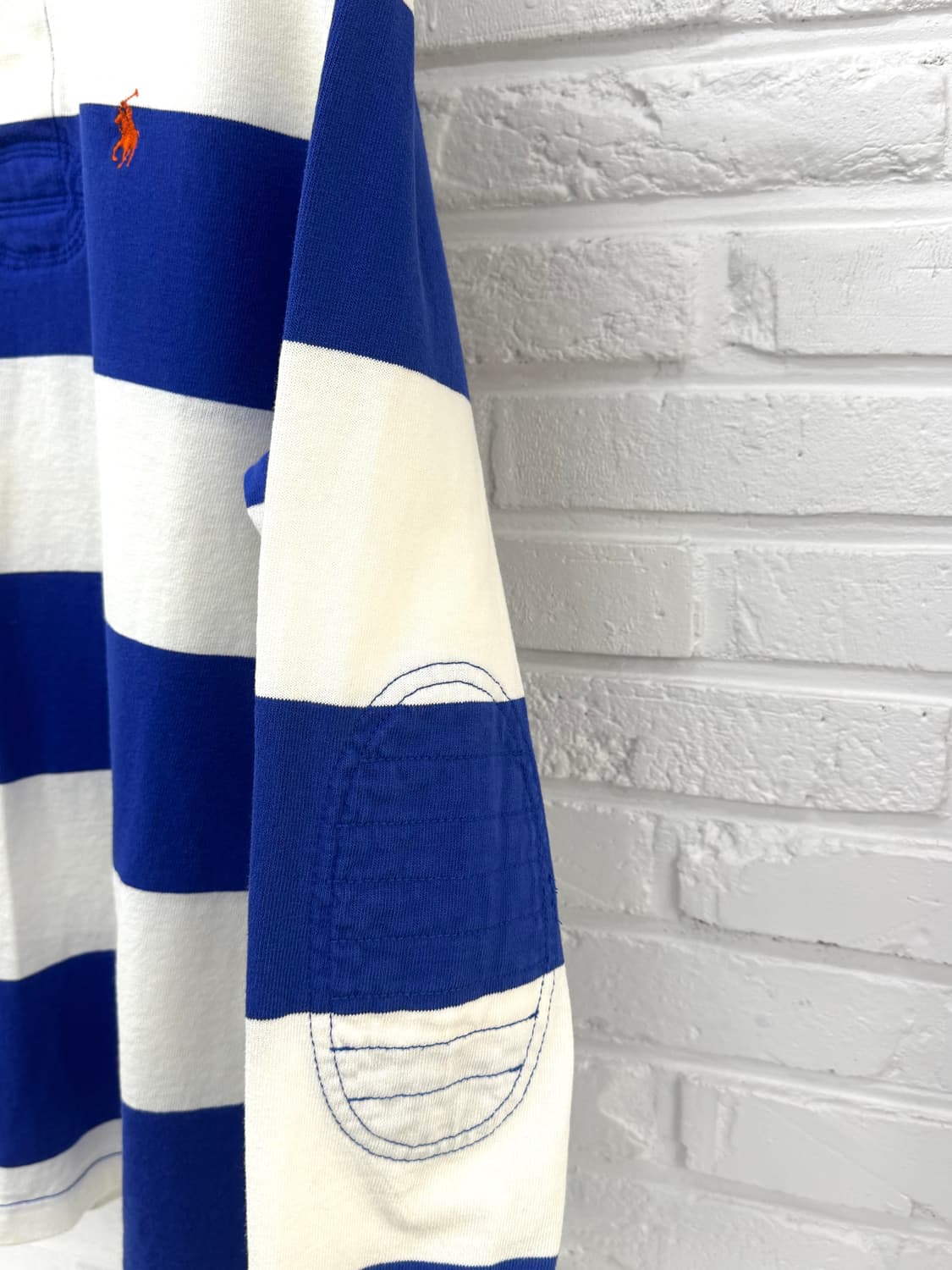 폴로 블루 스트라이프 럭비티  상품이미지5