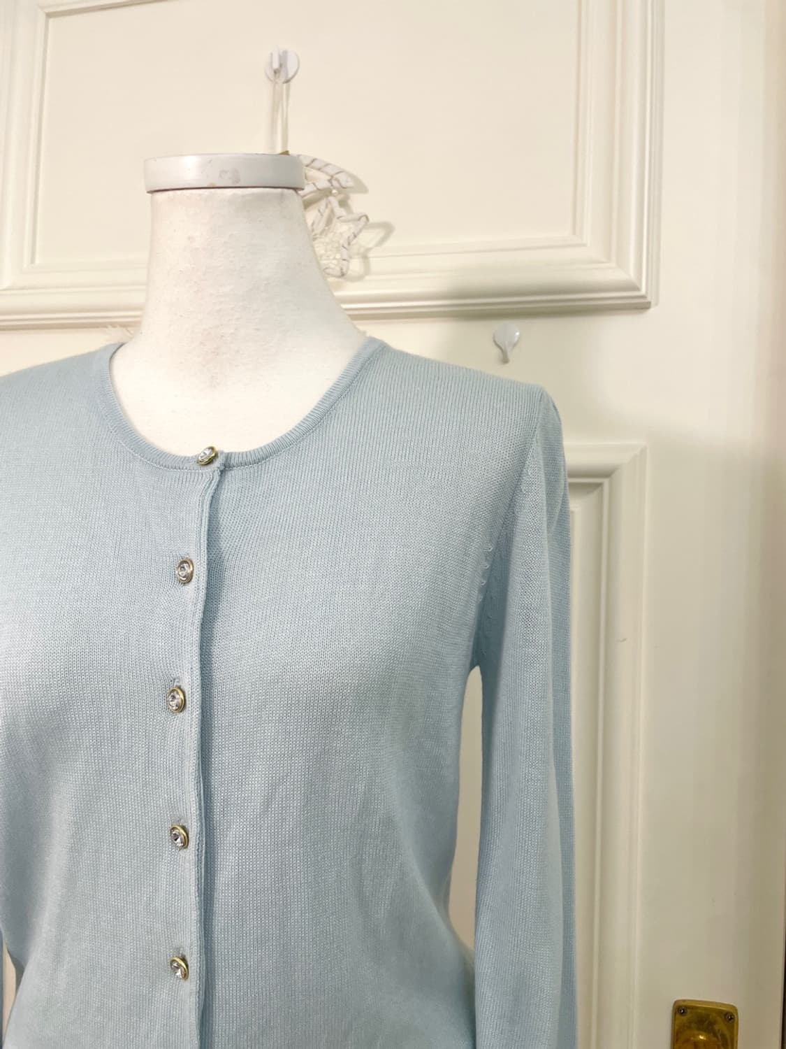 indiblue cubic button puff sleeve cardig 상품이미지7