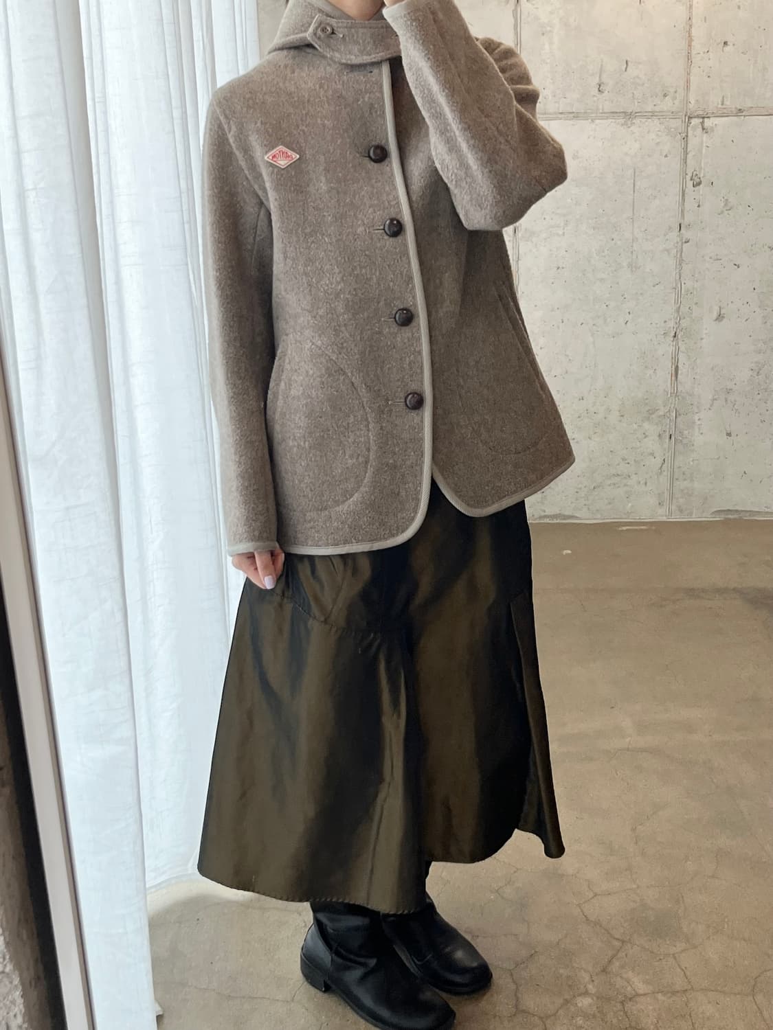 단톤 울 코트 라이트브라운 38 상품이미지3