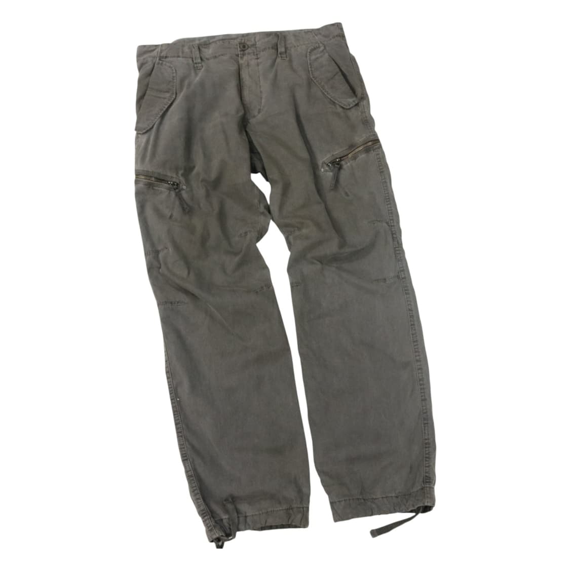 빈티지 차콜 그레이 멀티 포켓 스트링 카고 팬츠 상품이미지1