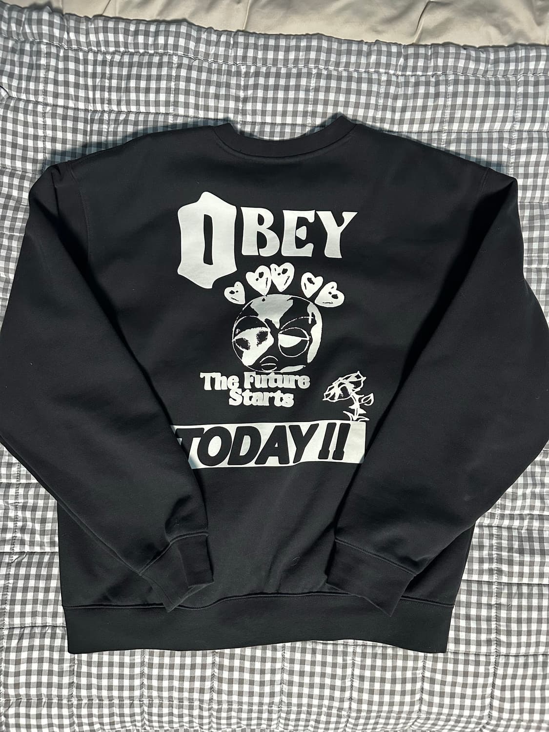 오베이 맨투맨 블랙 / L 사이즈 상품이미지2